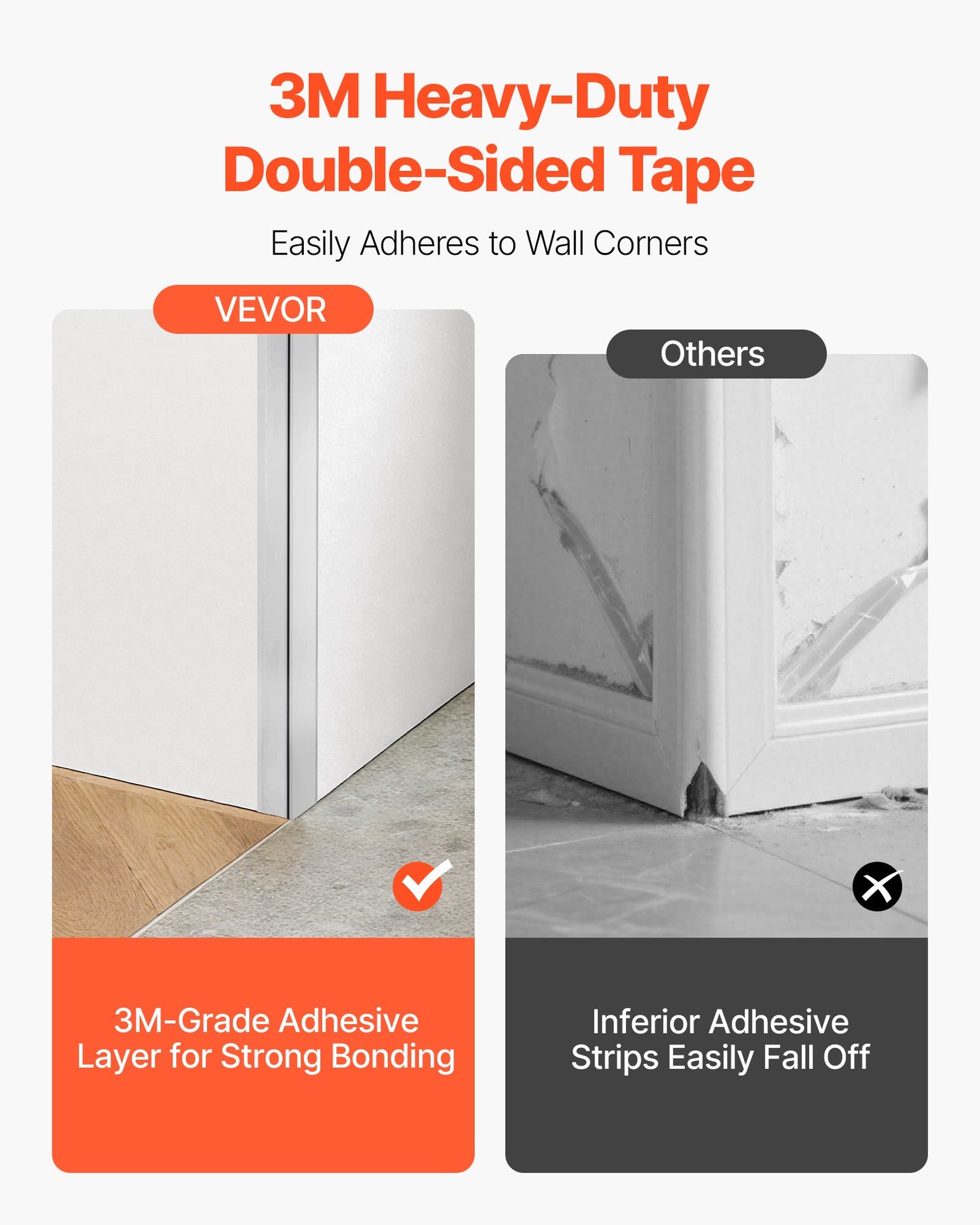 Alluminum Alloy Wall Corner Protector, 50 x 50 x 1217 mm, 12 Pack Metal Corner Guards, Edge Trim Protector 90-Degree Angle L Shape for Home,Office,Commercial Wall Protection, with 3m Tape