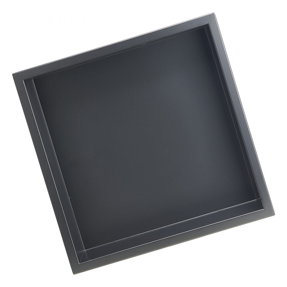 VEVOR Shower Niche 33.0 x 33.0 x 10.2 cm Recessed Wall Shelf Stainless Steel Black
