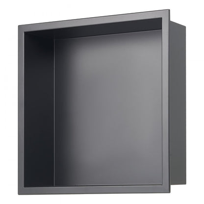 VEVOR Shower Niche 33.0 x 33.0 x 10.2 cm Recessed Wall Shelf Stainless Steel Black