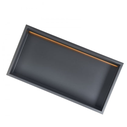 VEVOR Shower Niche 33.0x63.5x10.2 cm Recessed Shelf W/ LED Strip Stainless Steel