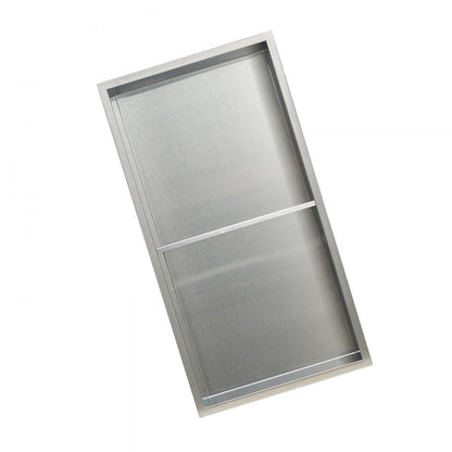 VEVOR Shower Niche 33.0 x 63.5 x 10.2 cm Recessed Wall Shelf Stainless Steel Silver