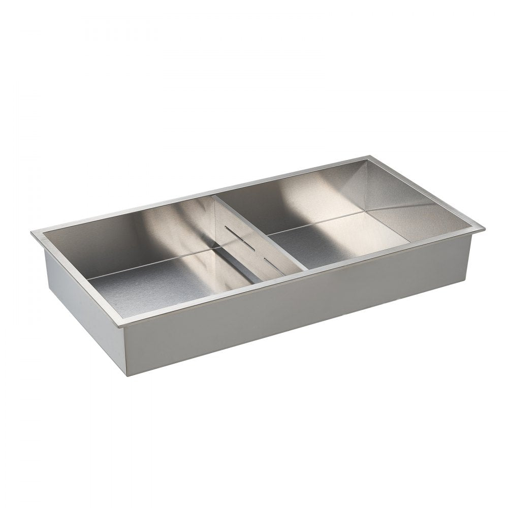 VEVOR Shower Niche 33.0 x 63.5 x 10.2 cm Recessed Wall Shelf Stainless Steel Silver