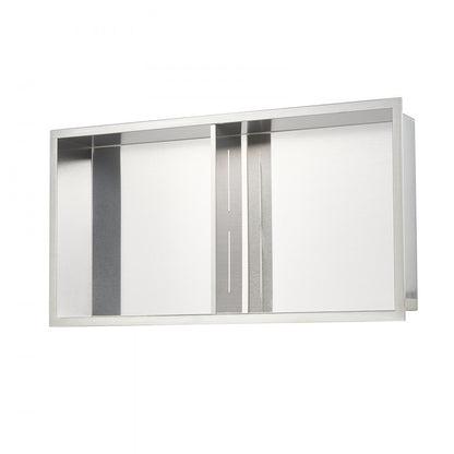 VEVOR Shower Niche 33.0 x 63.5 x 10.2 cm Recessed Wall Shelf Stainless Steel Silver