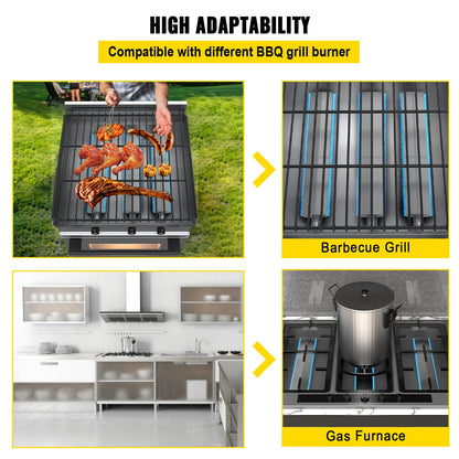VEVOR Grill Burners, Stainless Steel BBQ Burners Replacement, 4 Packs Grill Burner