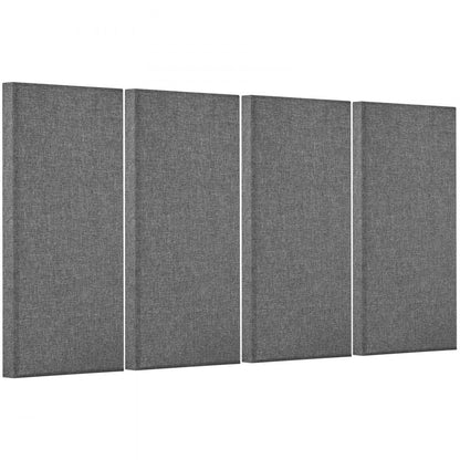 VEVOR 4 PCS Acoustic Wall Panels 5 cm Thick 60 x 30 cm Self-adhesive Gray