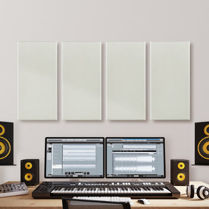 VEVOR 4 PCS Acoustic Wall Panels 5 cm Thick 60 x 30 cm Self-adhesive Beige