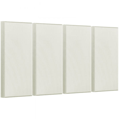 VEVOR 4 PCS Acoustic Wall Panels 5 cm Thick 60 x 30 cm Self-adhesive Beige