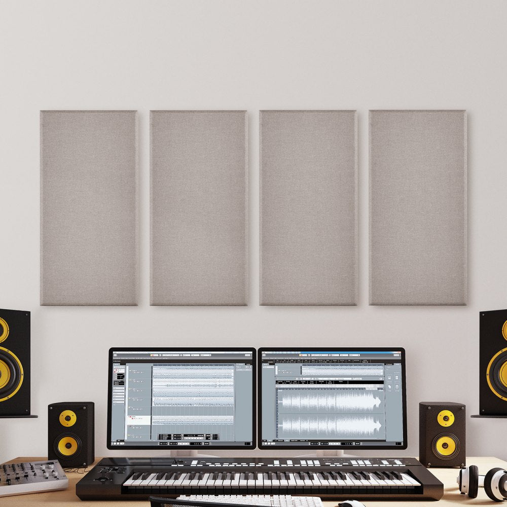 VEVOR 4 PCS Acoustic Wall Panels 5 cm Thick 60 x 30 cm Self-adhesive Camel