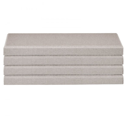 VEVOR 4 PCS Acoustic Wall Panels 5 cm Thick 60 x 30 cm Self-adhesive Camel