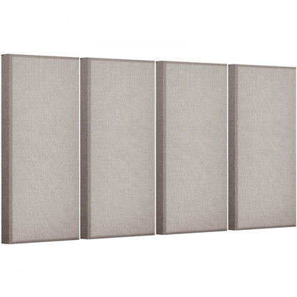 VEVOR 4 PCS Acoustic Wall Panels 5 cm Thick 60 x 30 cm Self-adhesive Camel