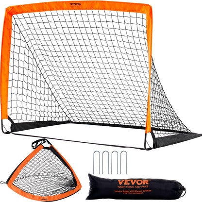 VEVOR Portable Soccer Goal, 1.2x0.9M Kids Backyard Soccer Net, Foldable Pop Up Practice