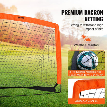 Foldable 1.2x0.9M Kids Soccer Goal Set with Carry Bag, Indoor/Outdoor Use