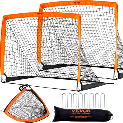 Foldable 1.2x0.9M Kids Soccer Goal Set with Carry Bag, Indoor/Outdoor Use