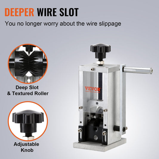 Manual Wire Stripping Machine, 1.5-25mm Copper Peeler, Hand or Drill Operated