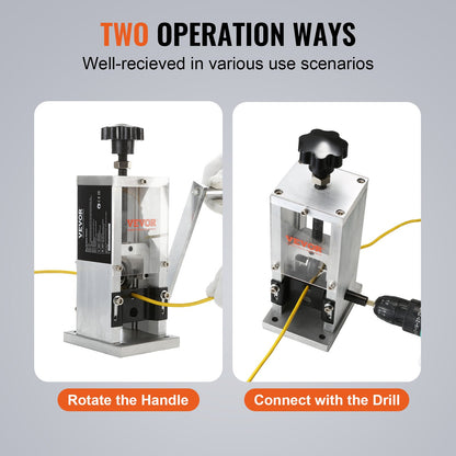 VEVOR Manual Wire Stripping Machine, 0.06''-0.98'' Copper Stripper with Hand Crank
