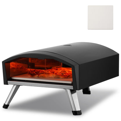 VEVOR Outdoor Pizza Oven, 12" Gas Fired Pizza Maker, Portable Outside Pizza Grill