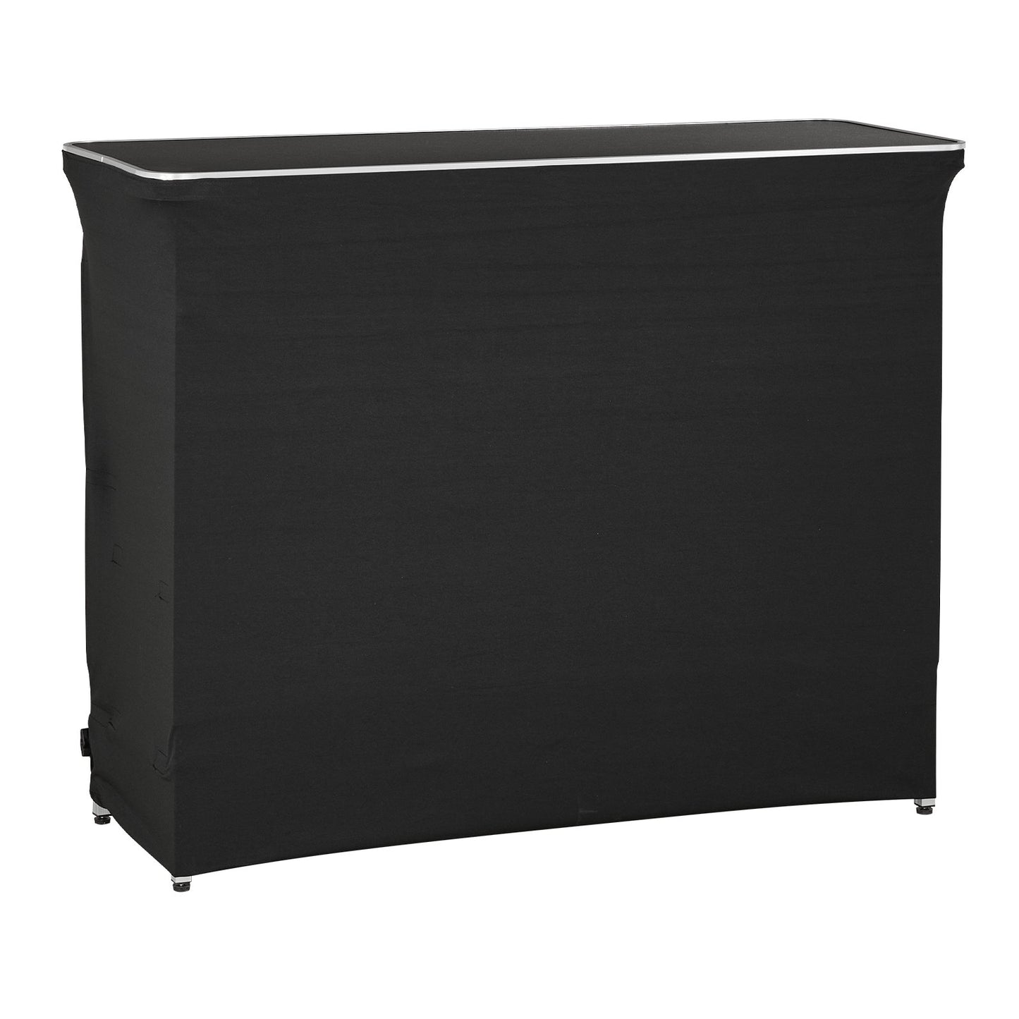 Folding Portable Bar Table, 1105 x 390 x 1010 mm, with Carry Bag, 2 Storage Shelves, and Detachable Skirt, Quick and Easy Setup, Foldable Mobile Bartending Station for Events, Party, Tradeshow