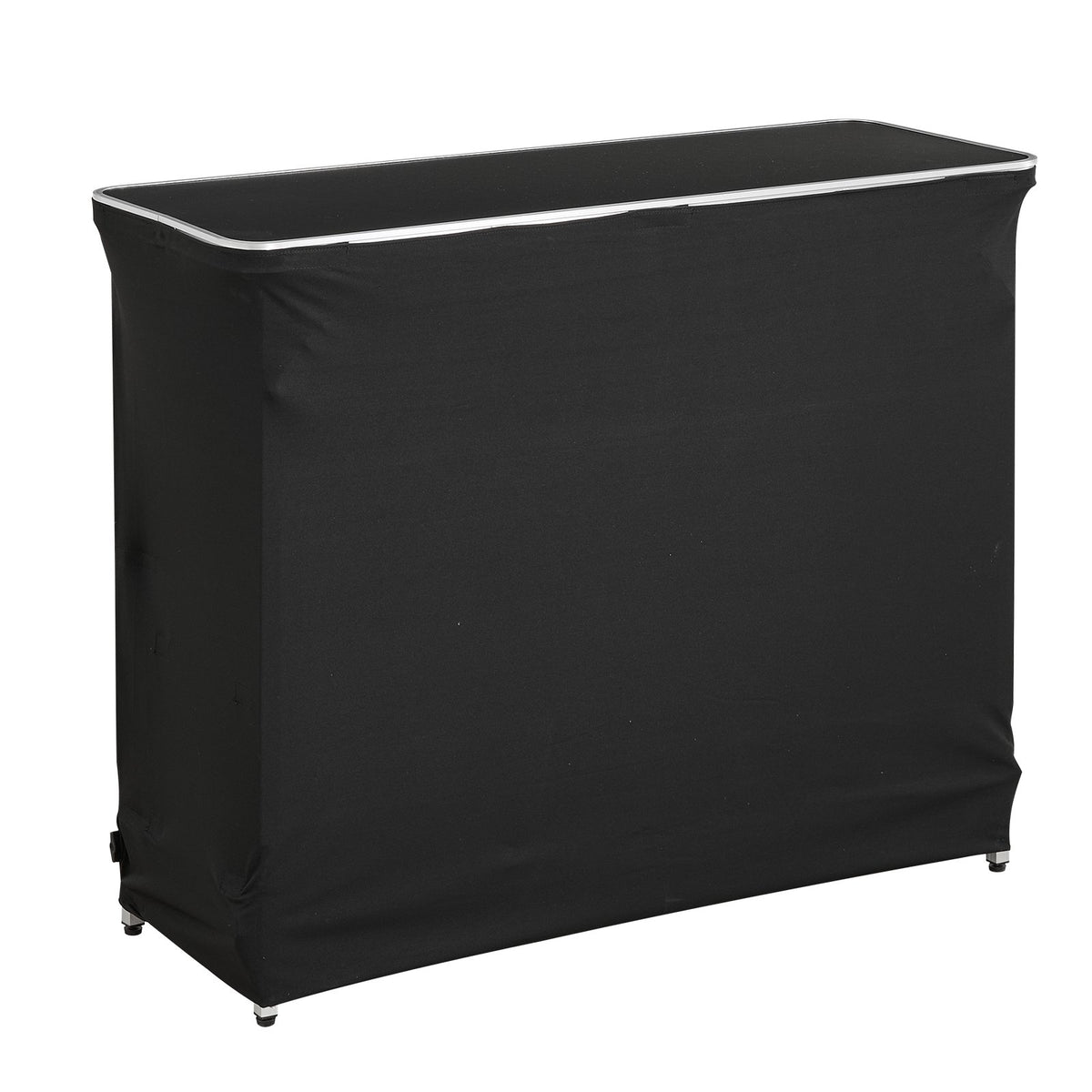 Folding Portable Bar Table, 1105 x 390 x 1010 mm, with Carry Bag, 2 Storage Shelves, and Detachable Skirt, Quick and Easy Setup, Foldable Mobile Bartending Station for Events, Party, Tradeshow