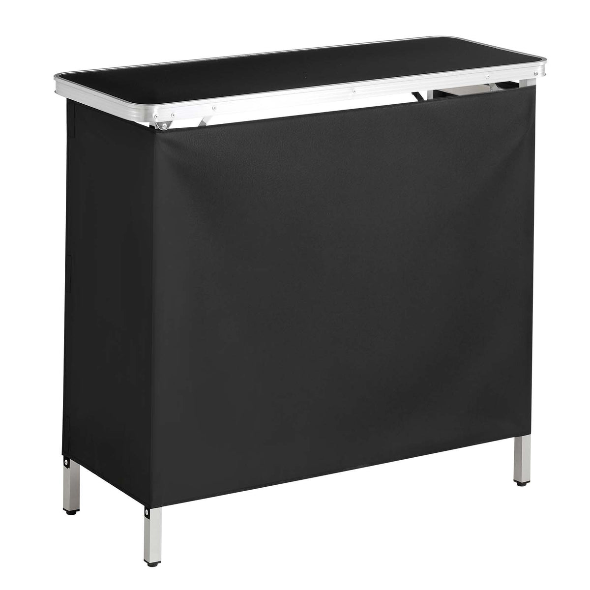 Folding Portable Bar Table, 980 x 385 x 870 mm, with Carry Bag, Storage Shelf, and Detachable Skirt, Quick and Easy Setup, Foldable Mobile Bartending Station for Events, Party, Tradeshow