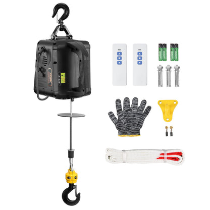 Electric Hoist Winch, 500 kg Capacity, 1500W, 7 m Lift, Remote Controlled