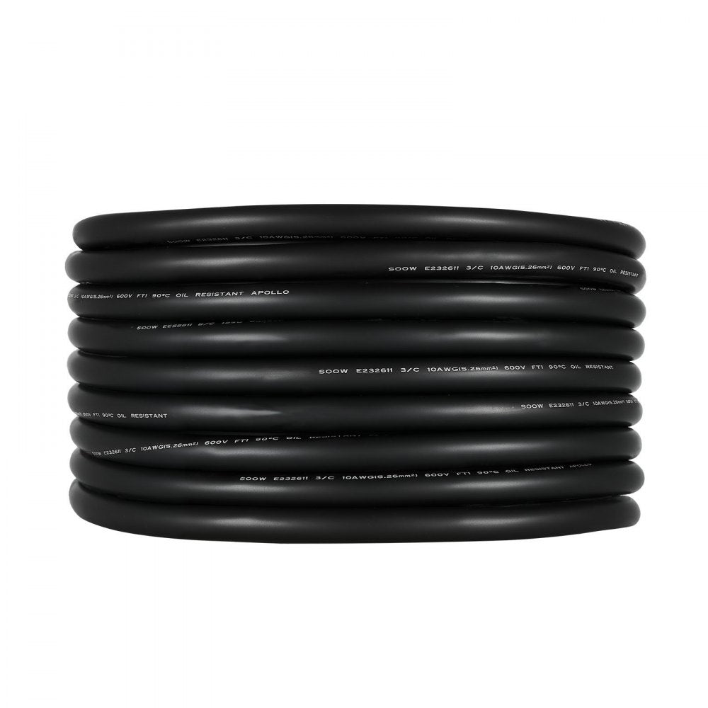 VEVOR 30.48 m 10AWG Premium Electrical Power Cable Copper Extension Cord Wire