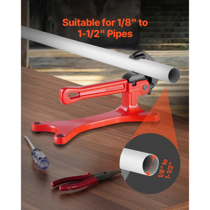 Pipe Vice Portable Lightweight Aluminum Pipe Vice 1/8" to 1-1/2" Capacity