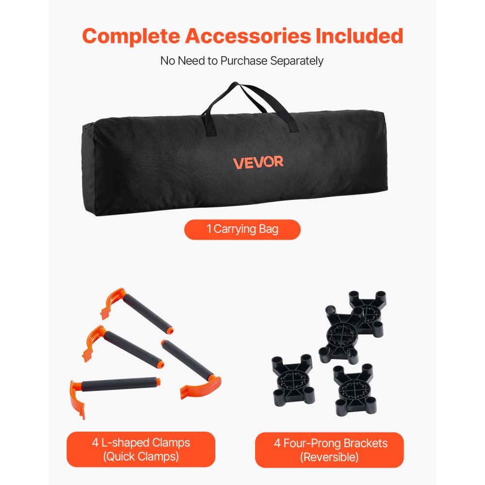 VEVOR Portable Folding Workstand 1865 x 1261 mm Collapsible Work Stand 2041 kg