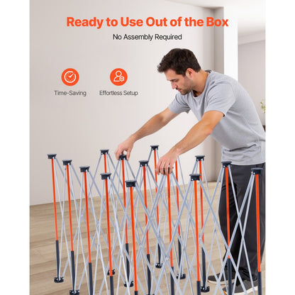 VEVOR Portable Folding Workstand 2455 x 1260 mm Collapsible Work Stand 2724 kg