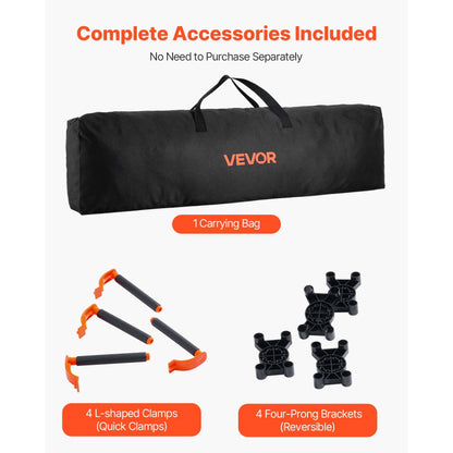 VEVOR Portable Folding Workstand 2455 x 1260 mm Collapsible Work Stand 2724 kg