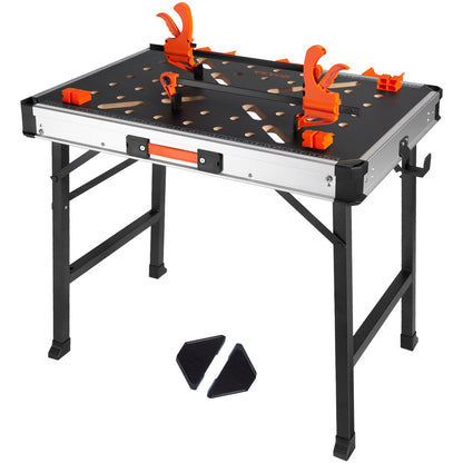 Folding Work Table: 2-in-1 Sawhorse & Workbench, 454 kg Load, Portable Design