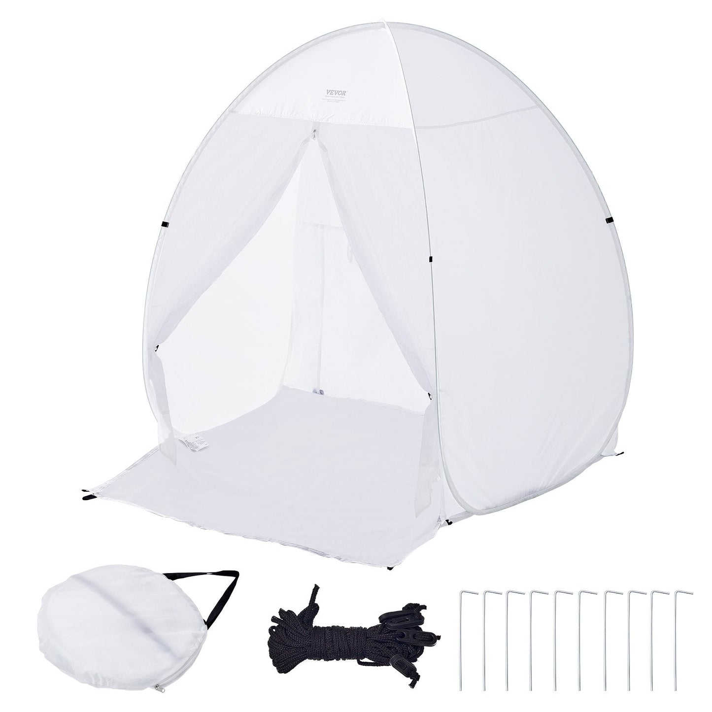 Portable Pop-Up Spray Paint Tent Booth, 1.5m x 1.5m x 1.8m, Wind-Resistant Design