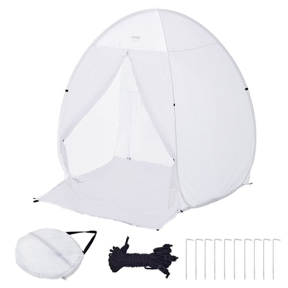Portable Pop-Up Spray Paint Tent Booth, 1.5m x 1.5m x 1.8m, Wind-Resistant Design