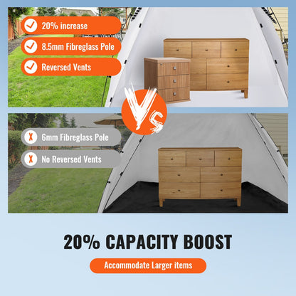 Portable Spray Paint Tent 2.28x1.58x1.58m for Small to Medium Projects