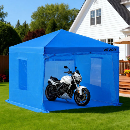 Portable Paint Booth Tent, 2930 x 2930 x 1810mm Portable Garage Spray Tent, Waterproof Spray Booth with Foldable Frame Design & 2 Mesh Side Windows for Auto Parts, Furniture, Motorcycle