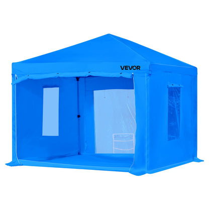 Portable Paint Booth Tent, 2930 x 2930 x 1810mm Portable Garage Spray Tent, Waterproof Spray Booth with Foldable Frame Design & 2 Mesh Side Windows for Auto Parts, Furniture, Motorcycle