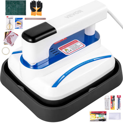 Compact Blue Heat Press Machine, 17x20 cm for T-Shirts, Easy Touch Controls