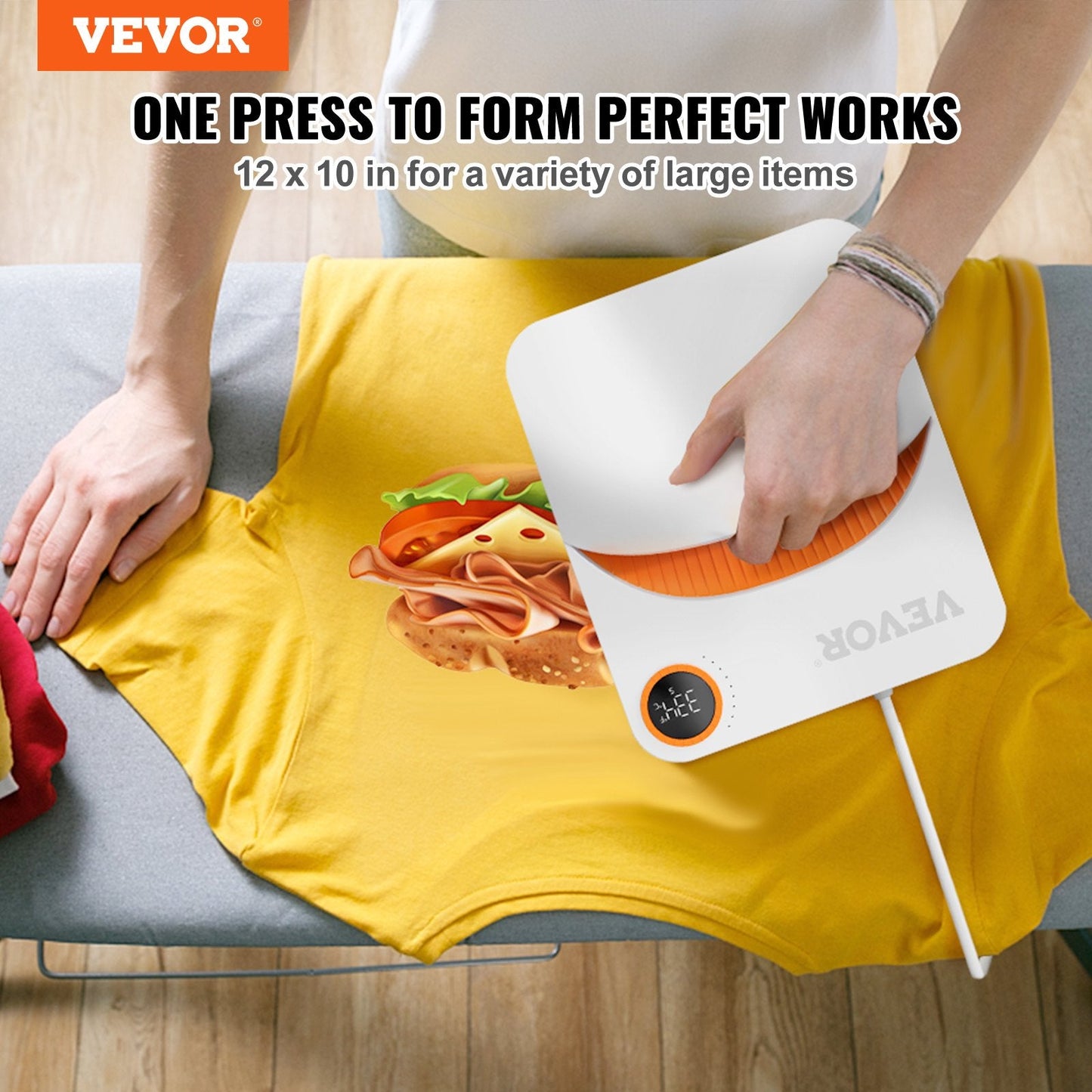Portable 30 x 25 cm Heat Press for Sublimation Transfers and DIY T-Shirts