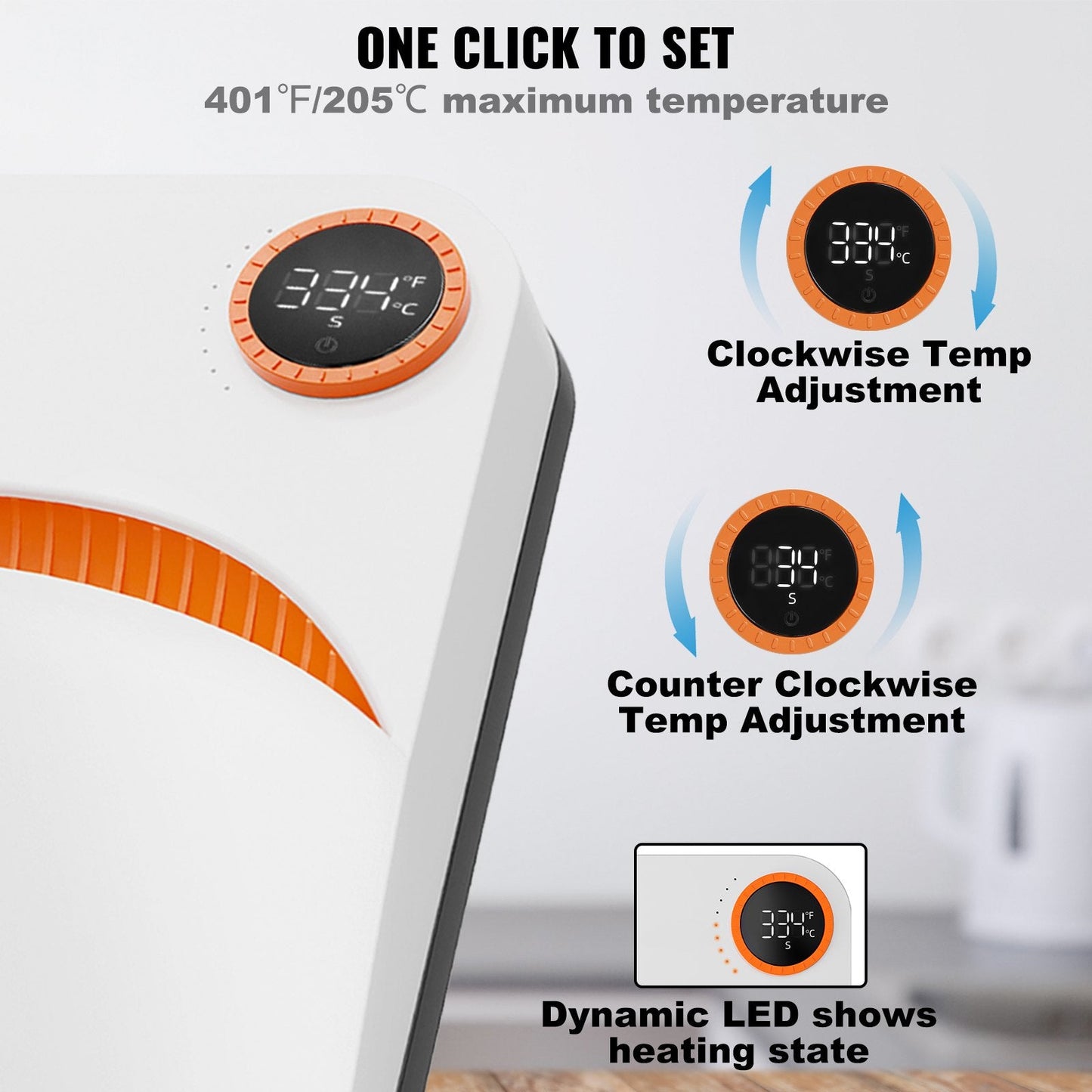 Portable 30 x 25 cm Heat Press for Sublimation Transfers and DIY T-Shirts