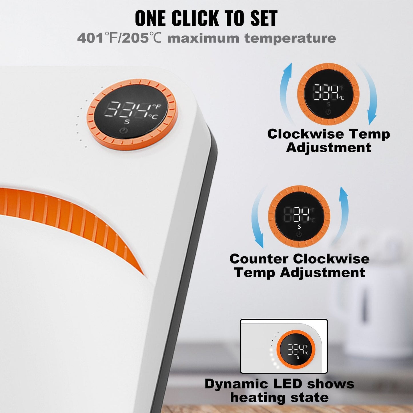 Portable Heat Press 22.8x22.8 cm for Sublimation & DIY T-shirt Transfers