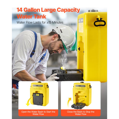 VEVOR Portable Eye Wash Station 14-Gal OSHA-Approved Emergency Eyewash Station