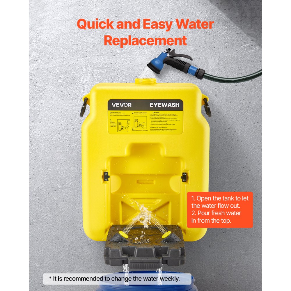 VEVOR Portable Eye Wash Station 14-Gal OSHA-Approved Emergency Eyewash Station