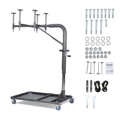 Hard Top Remover Lift, 99.79 kg, Jeep Hardtop Removal and Storage System, Quick & Easy One-Person Operation, Adjustable Height, for Jeep Wrangler YJ, TJ, JK, JL, 4XE, Ford Bronco 4 Door & 6 Gen+