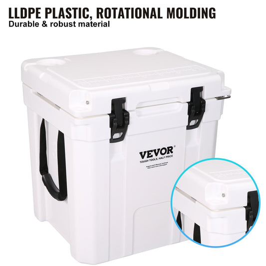 Insulated 31L Portable Cooler, Holds 35 Cans, 8kg, Ice Retention for 6 Days