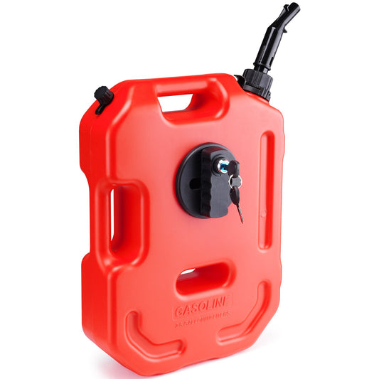 VEVOR Gas Can, 2.64 Gallon/10L, Fuel Tank with Spout and Lockable Bracket, Storage