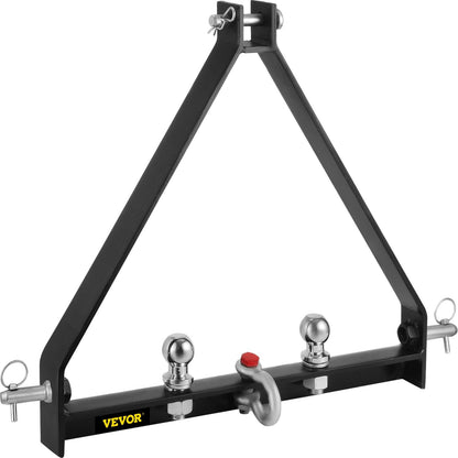 3-Point Tractor Tow Hitch Drawbar with Clevis Hook, 16.33 kg, 3,630 kg Capacity