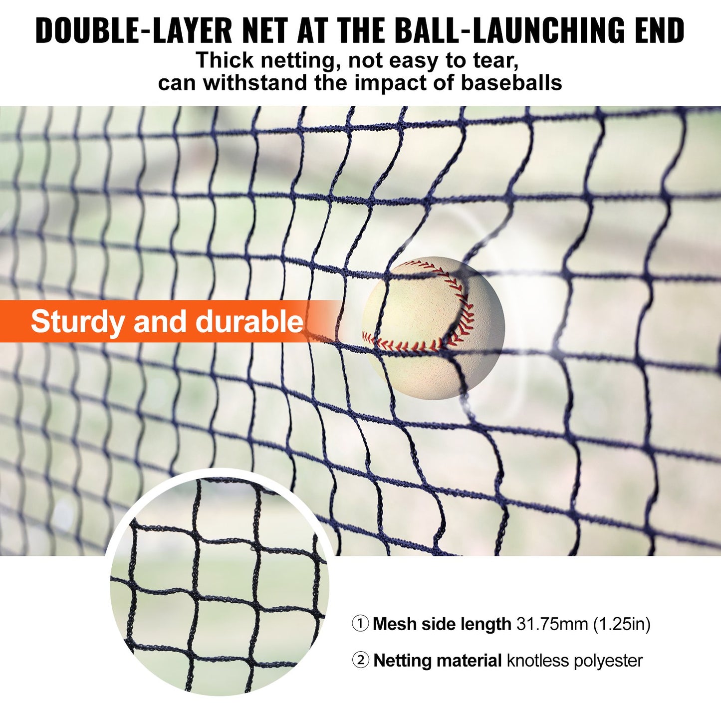 VEVOR Baseball Batting Cage, Softball and Baseball Batting Cage Net and Frame, 40×12×12ft