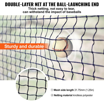 VEVOR Baseball Batting Cage, Softball and Baseball Batting Cage Net and Frame, 40×12×12ft