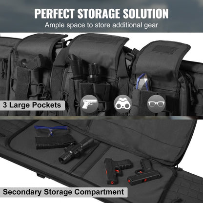 VEVOR Rifle Bag 36 inch Tactical Double Long Gun Bag for 2 Rifles & 2 Pistols