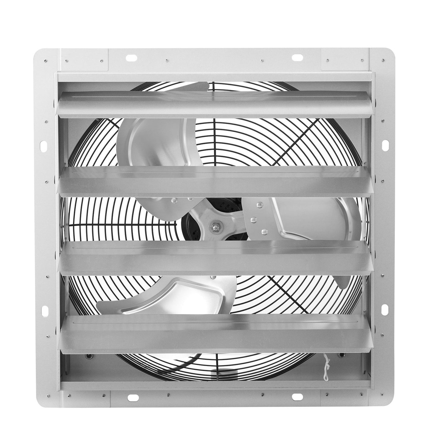 Shutter Exhaust Fan 413 mm Wall Mounted Automatic Louvers Silver, Sturdy Steel Housing, 2270 CFM Low Noise, AC Motor, Ventilation and Cooling for Attic, Garage, Barn, Greenhouse, Workshop