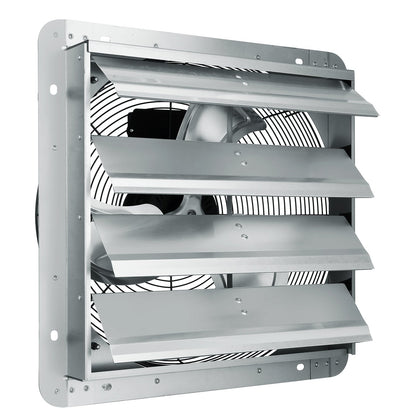 VEVOR Shutter Exhaust Fan, 406 mm High-speed 1400RPM 1506 CFM, Aluminum Wall Mount